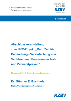 Dr. G&uuml;nther E. Buchholz, Stellvertretender Vorsitzender des