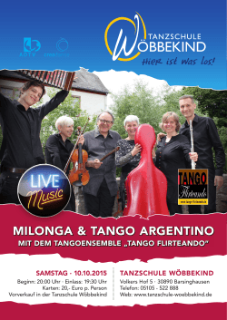 milonga & tango argentino - Tanzschule Woebbekind Barsinghausen