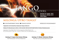 einmal anders. Milonga `Otro Tango`