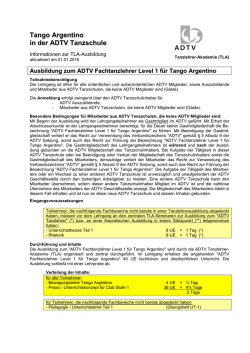 Infos-ADTV-Fachtanzlehrer Level 2-Tango-2016