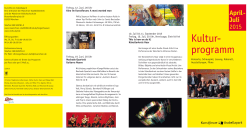Kunstforum Kulturprogramm April bis Juli 2015