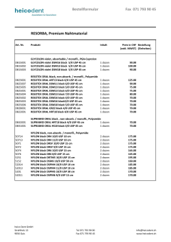 Bestellformular Fax 071 793 90 45 RESORBA