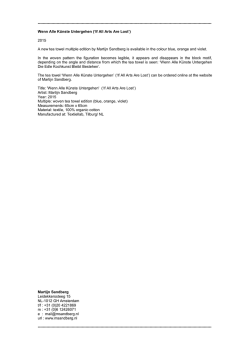 MSandberg info ENG Wenn Alle Kuenste