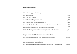Am besten vorher… Klare Rindsuppe mit Einlagen… mit