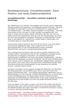 Immobilienmakler: Klare Position und neues Selbstverst&auml;ndnis