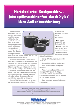 Harteloxiertes Kochgeschirr&hellip; jetzt sp&uuml;lmaschinenfest durch Xylac