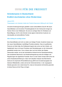 Gr&uuml;nderszene in Deutschland: Endlich durchstarten ohne Hindernisse