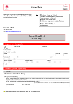 Jagdpr&uuml;fung Jagdpr&uuml;fung 2016 Anmeldung