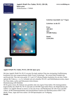 Apple® iPad® Pro Tablet, Wi