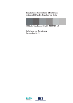 ECI/bvdm Gray Control Strip &bull; Manual &bull; DE