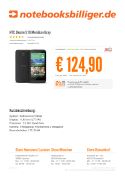 HTC Desire 510 Meridian Gray Kurzbeschreibung: Store Hannover