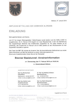 einladung - Gemeinde Aldrans