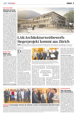 LAK-Architekturwettbewerb, Volksblatt 20. Juni 2015