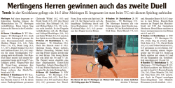 Mertingens Herren gewinnen auch das zweite Duell