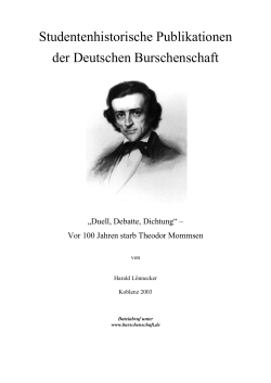 Duell, Debatte, Dichtung - Vor 100 Jahren starb Theodor Mommsen