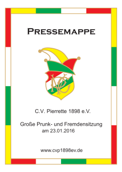 Pressemappe 2016 - Carnevalverein Pierrette 1898 eV