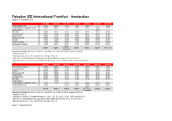 Fahrplan ICE International Frankfurt