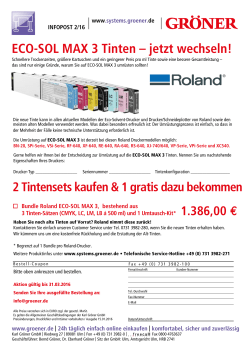 ECO-SOL MAX 3 Tinten &ndash; jetzt wechseln!
