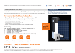 Im Sommer den Heizkessel abschalten SOLARWATT Komplettpaket