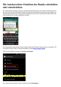 Die Autokorrektur-Funktion des Handys abschalten oder einschränken