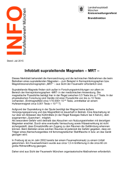 Infoblatt supraleitende Magneten – MRT