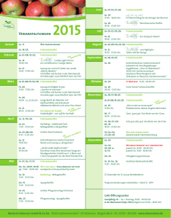 Veranstaltungen 2015