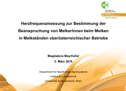 Herzfrequenzmessung zur Bestimmung der Beanspruchung von