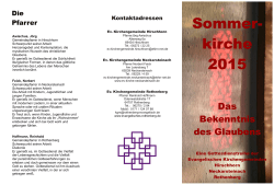 Sommer- kirche 2015 - Evangelisches Dekanat Odenwald