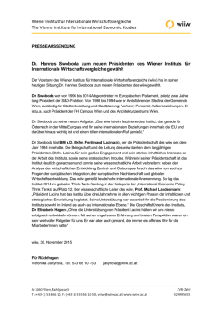 Presseaussendung Neuer Präsident
