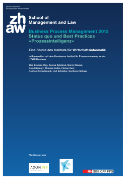 Business Process Management 2015 Status quo und Best Practices