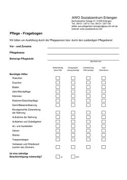Pflegefragebogen - AWO | Sozialzentrum Erlangen