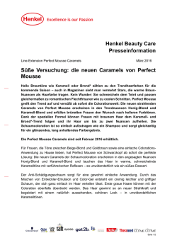 Henkel Beauty Care Presseinformation S&uuml;&szlig;e Versuchung: die