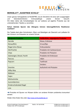NUSSFREIE SCHULE - Schule Ennetbürgen