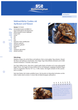 Weihnachtliche Cookies mit Aprikosen und Nüssen