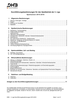 Durchf&uuml;hrungsbestimmungen f&uuml;r den Spielbetrieb der 3. Liga