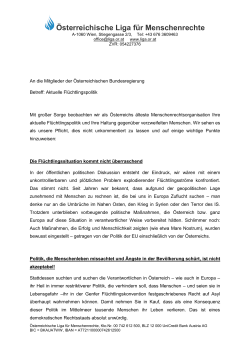 offenerBriefAsylpolitik - Österreichische Liga für Menschenrechte