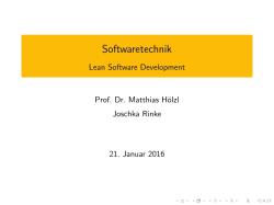 Lean Software Development - Programmierung und Softwaretechnik