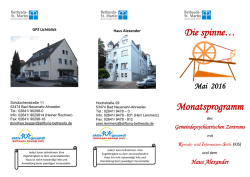Die spinne&hellip; Monatsprogramm - Stiftung Bethesda