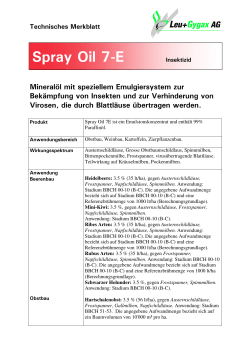 Spray Oil 7-E Insektizid