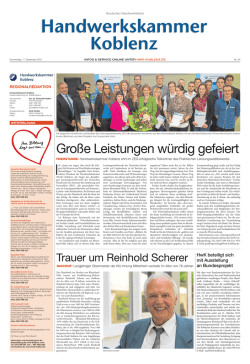 Gro&szlig;e Leistungen w&uuml;rdig gefeiert