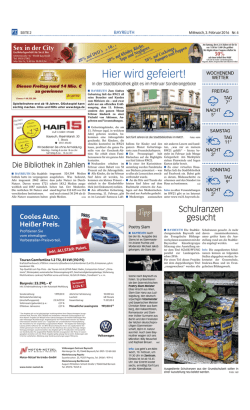 Hier wird gefeiert! - Fr&auml;nkische Zeitung -E