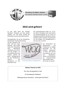 2016 wird gefeiert - SPD Weilbach