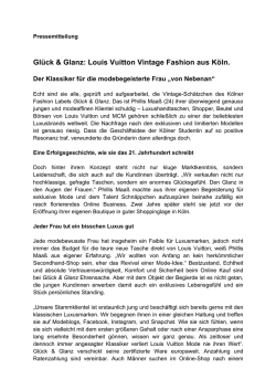 Gl&uuml;ck & Glanz: Louis Vuitton Vintage Fashion aus K&ouml;ln.