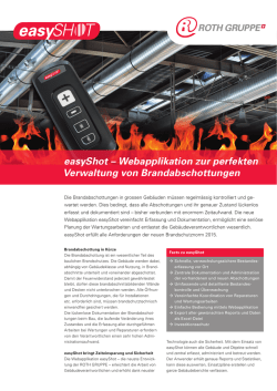 easyShot &ndash; Webapplikation zur perfekten Verwaltung von