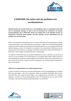 X OVER RIDE: Die Suche nach der perfekten Line am Kitzsteinhorn