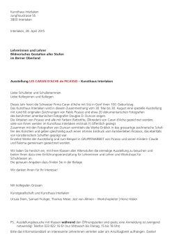 Kunsthaus Interlaken - Erziehungsdirektion des Kantons Bern