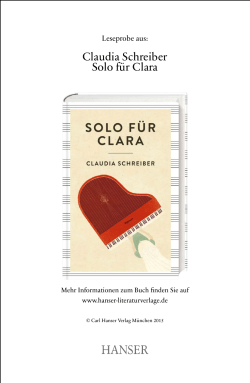 Solo für Clara - Carl Hanser Verlag