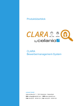 Produktüberblick CLARA Bewerbermanagement