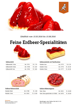 Feine Erdbeer-Spezialitäten