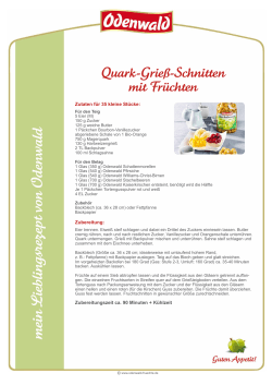 Quark-Grieß-Schnitten mit Früchten